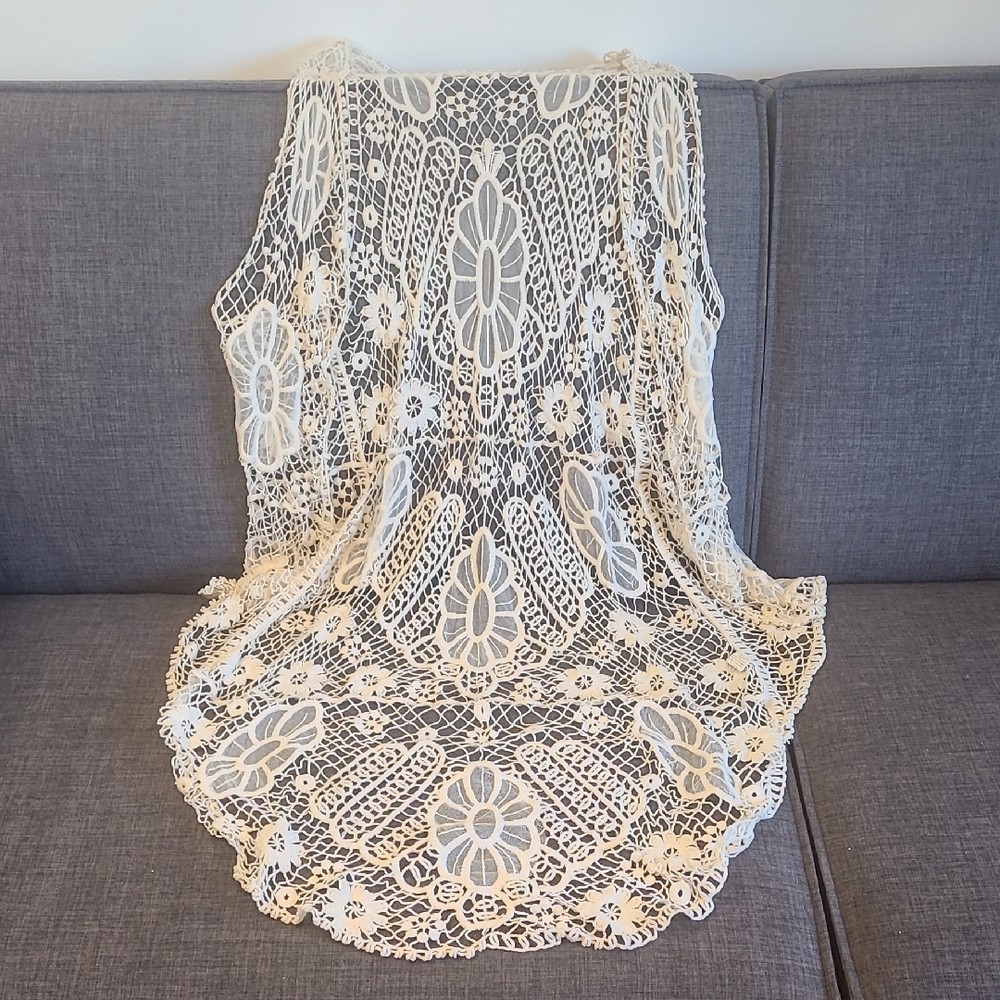 Boho Cream Lace Overlay